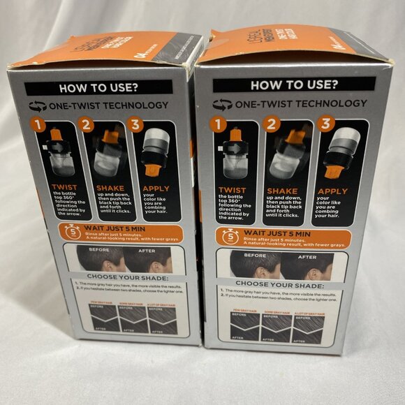 2 PACK - L'Oreal Men Expert One-Twist Hair Color - 04 MEDIUM BROWN - NEW! - Picture 4 of 7